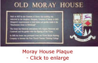 Link to large picture of the Moray House Plaque